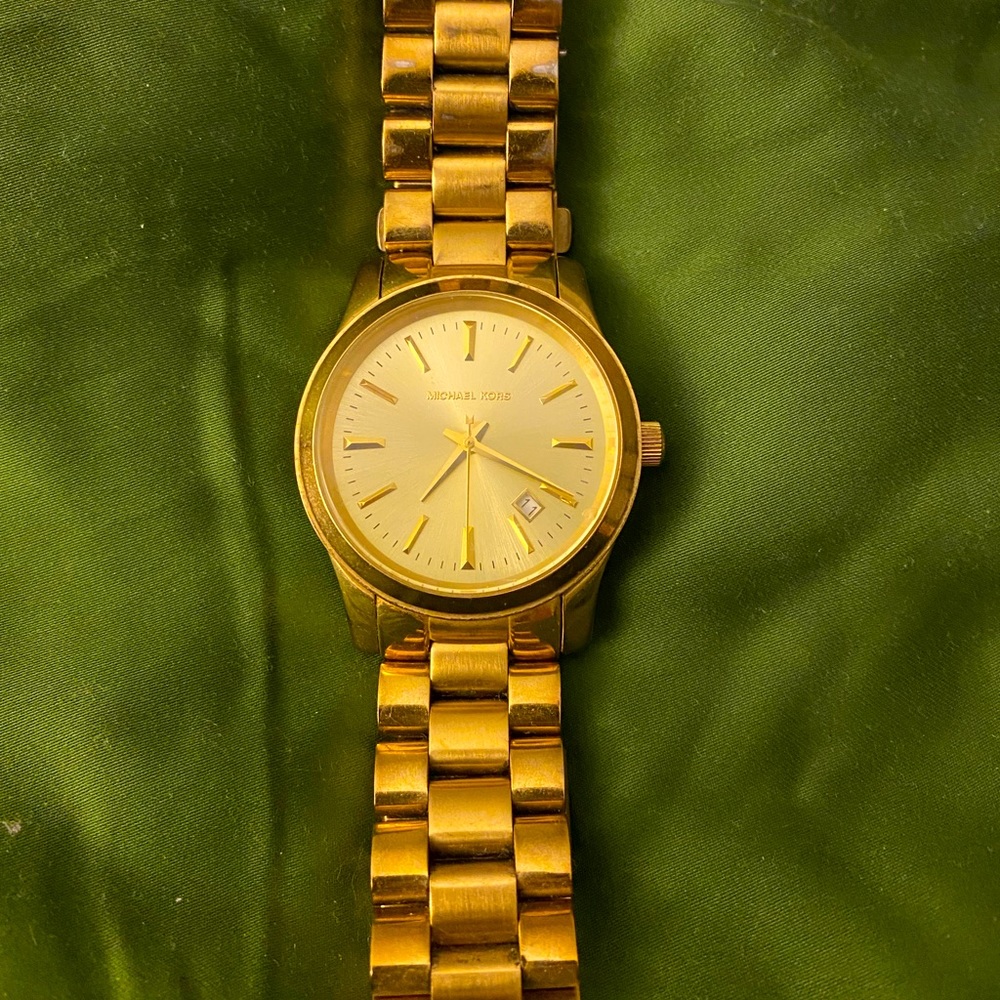 Michael Kors Gold Large faced watch